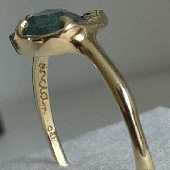 Sirciam 14k yellow gold Sky Shower Tourmaline Ring 8 $1453 - Picture 7 of 15